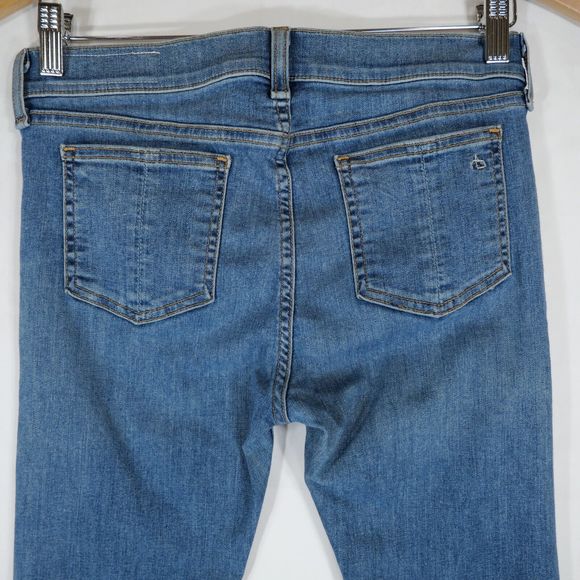 rag & bone Women's Medium Wash Ankle Skinny Jeans W1526K Frayed Hem Size 27 - Picture 10 of 16